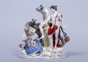 Silen auf Esel, Meissen, 2. Hälfte 19.Jh., Entwurf Ernst August Leuteritz (1818-1893)
H 21cm