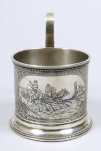 Teeglashalter, Silber, 84 Zolotnik, Gustav Klingert, Moskau, um 1888