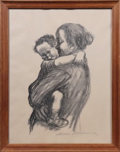 Käthe Kollwitz Käthe (1867 in Königsberg (Preußen) - 1945 in Moritzburg bei Dresden) Mutter mit Jungen, 1931 o. 1933, Kreidelithographie auf Papier