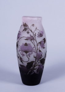 Jugendstil-Vase, Arsale, Vereinigte Lausitzer Glaswerke, Weißwasser, 1918-1928, H 31cm